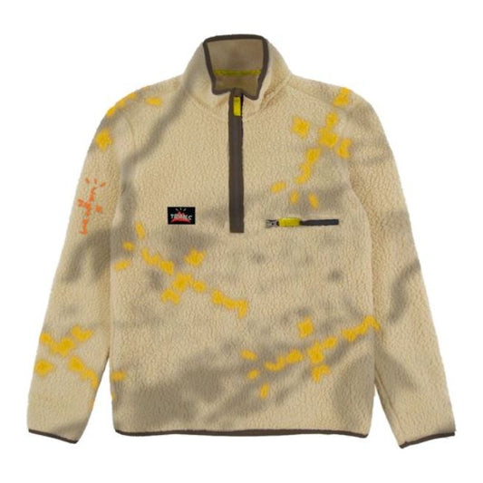 Travis Scott Cactus Jack Half-Zip Sherpa Pullover Natural by Travis Scott in . Available at KershKicks for £200.00. A must-have for fans of Travis Scott looking to elevate their style with this Hoodie.