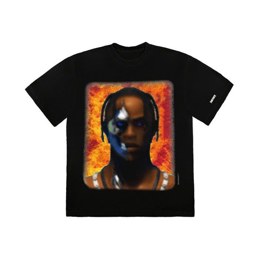 Travis Scott T-3500 Portrait T-Shirt Black by Travis Scott in . Available at KershKicks for £110.00. A must-have for fans of Travis Scott looking to elevate their style with this T-Shirt.