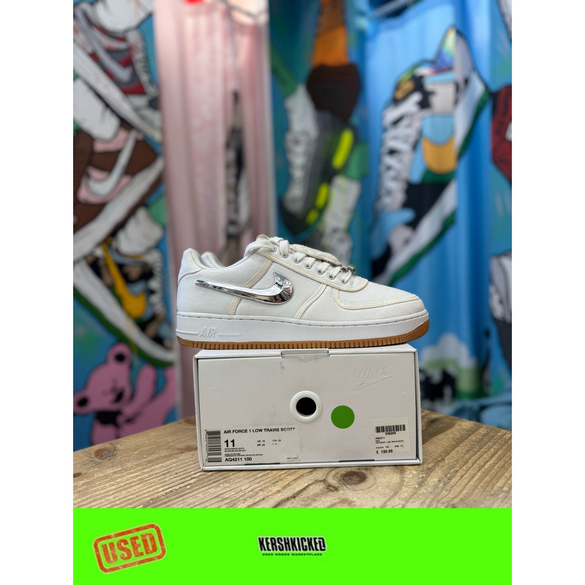 Nike Air Force 1 Travis Scott White UK 10