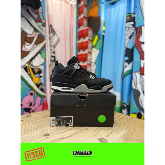 Jordan 4 Black Canvas UK8.5
