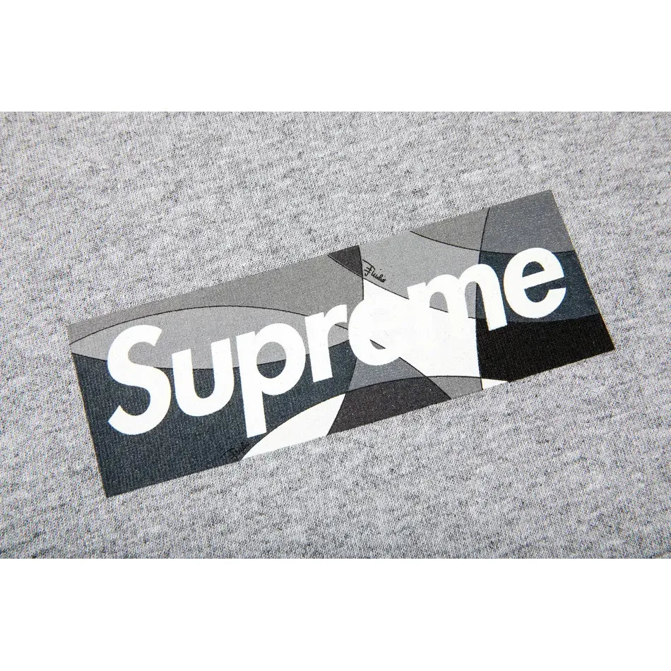 Supreme Emilio Pucci Box Logo Tee Heather Grey Black