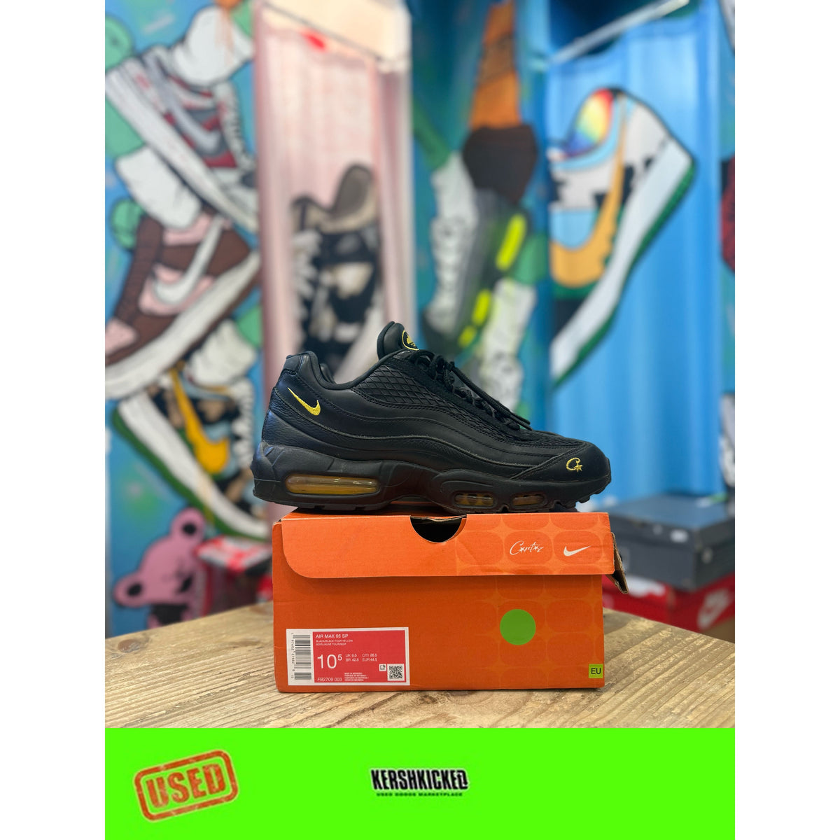 Nike Air Max 95 Corteiz Honey Black UK  9.5.