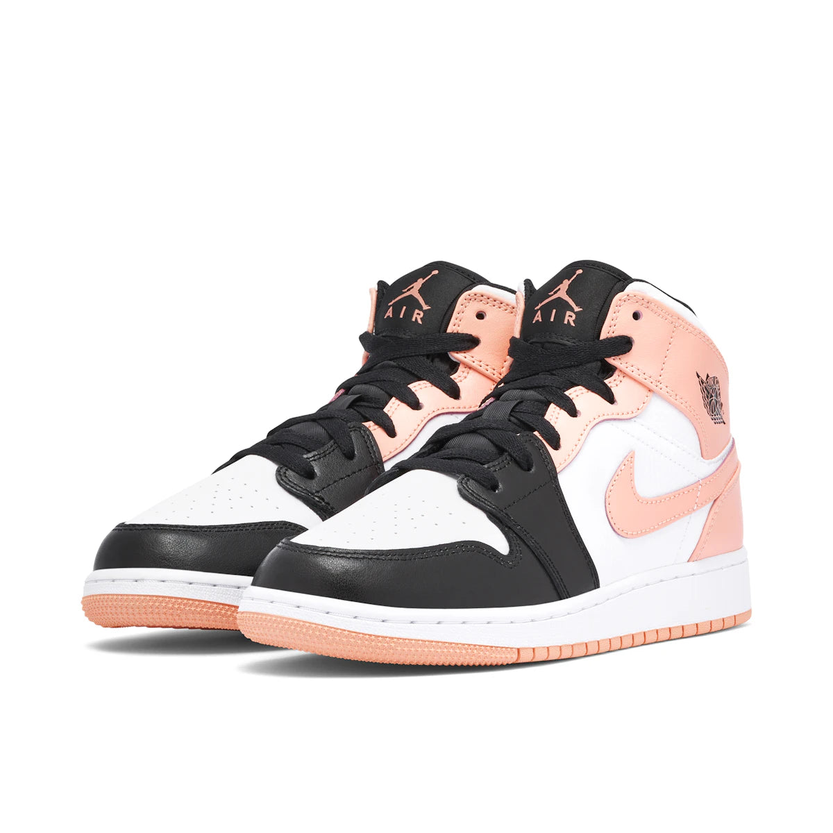 Jordan 1 Mid Crimson Tint Toe (GS) by Jordan's in Shoes. Available at KershKicks for £195.00. A must-have for fans of Jordan's looking to elevate their style with this Shoes.