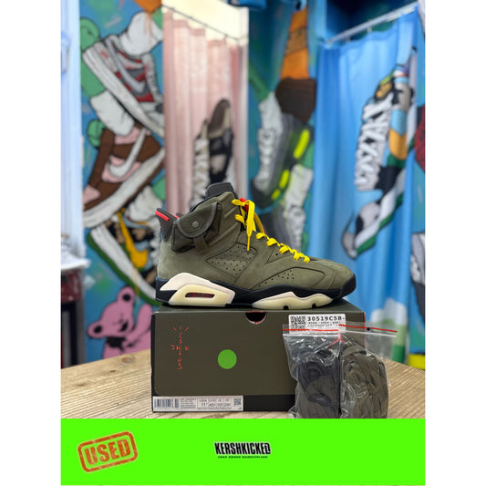 Jordan 6 Travis Scott Olive UK10.5