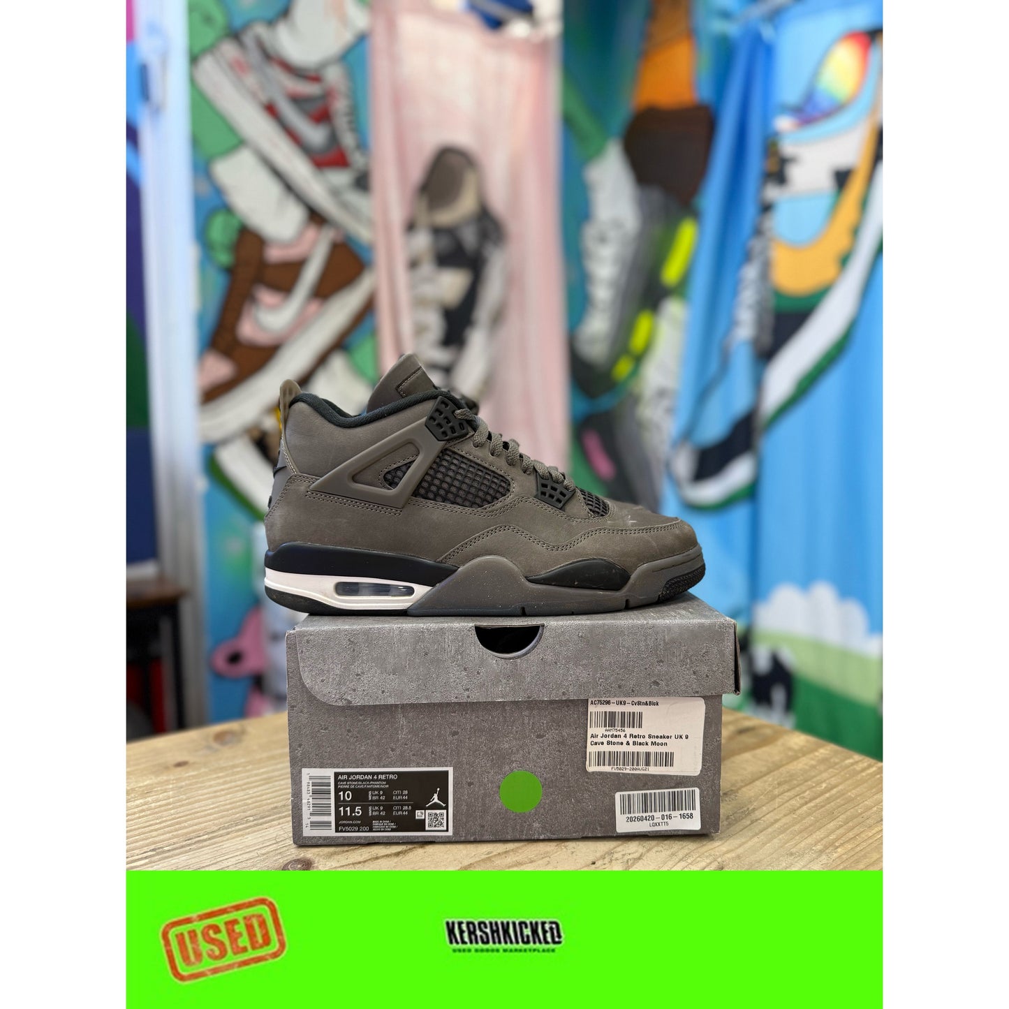 Jordan 4 Cave Stone UK 9.