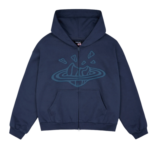Broken Planet Zip Up Hoodie Deep Navy | Broken Planet Market