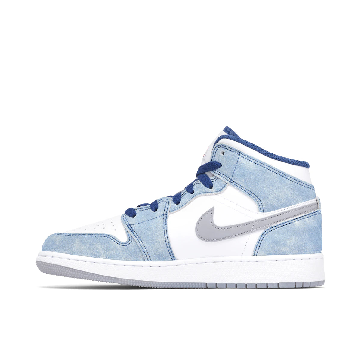 Jordan 1 Mid SE French Blue Light Steel (GS) by Jordan's in Shoes. Available at KershKicks for £125.00. A must-have for fans of Jordan's looking to elevate their style with this Shoes.
