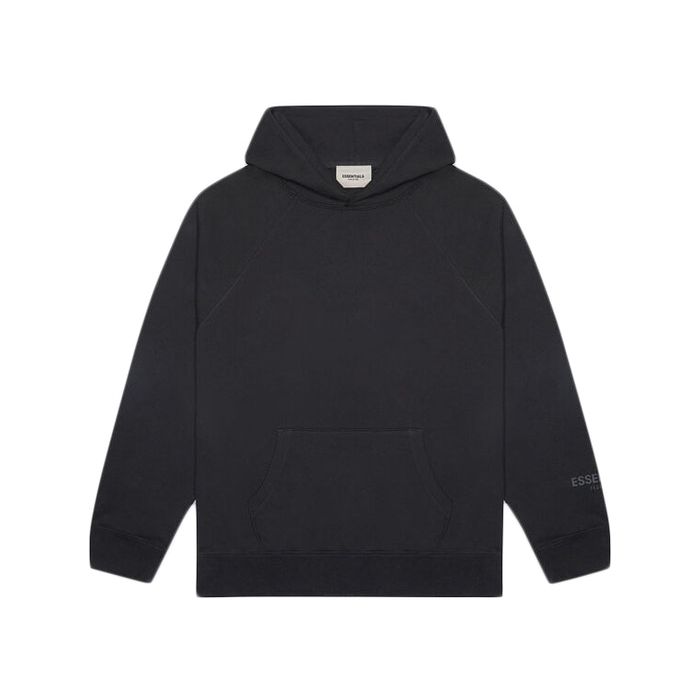 Fear of God Essentials Pullover Hoodie Applique Logo Dark Slate/Stretch Limo Black