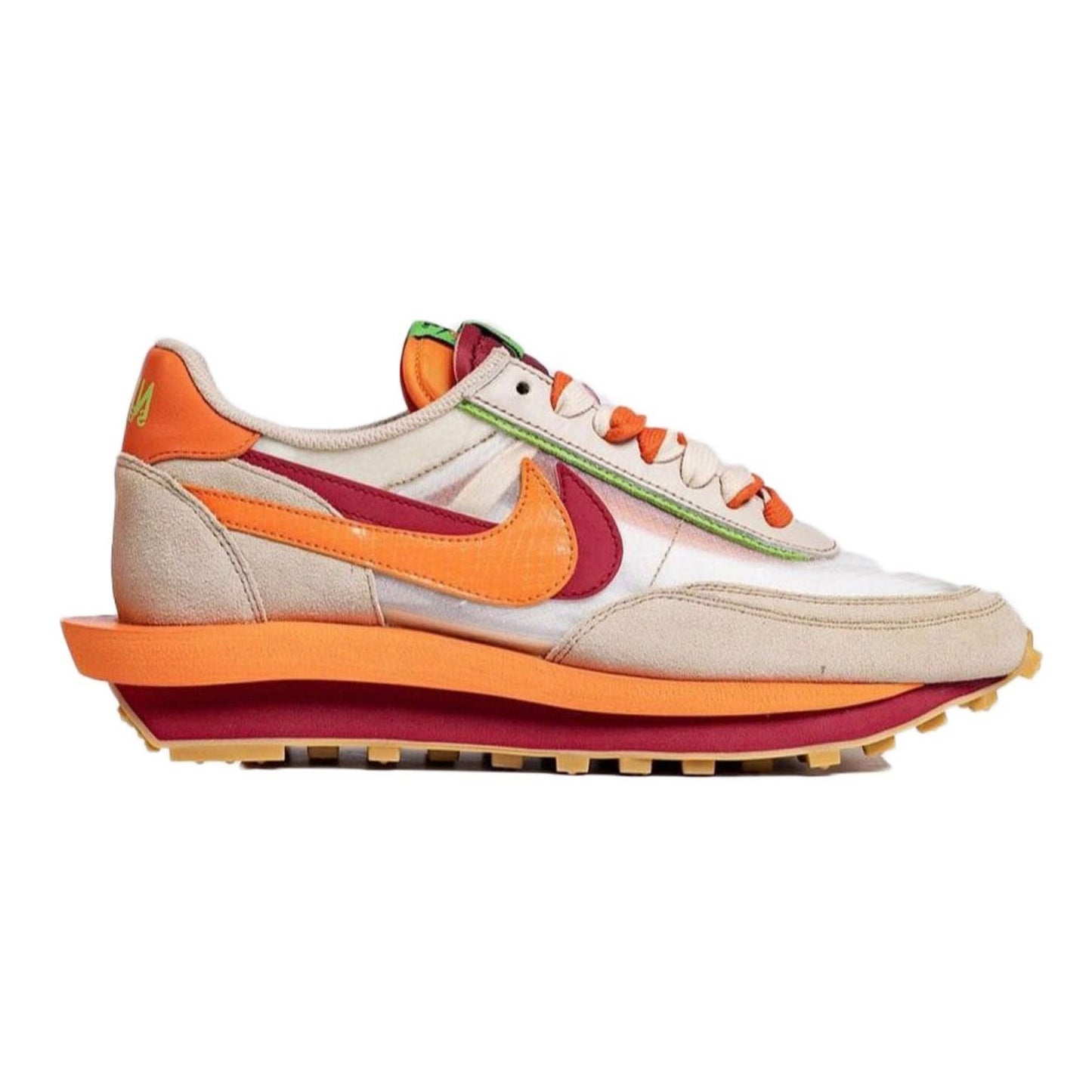 Nike LD Waffle Sacai CLOT Net Orange Blaze