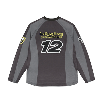 Broken Planet Market Football Long Sleeve Tee Black/Grey by Broken Planet Market in . Available at KershKicks for £145.00. A must-have for fans of Broken Planet Market looking to elevate their style with this T-Shirt.