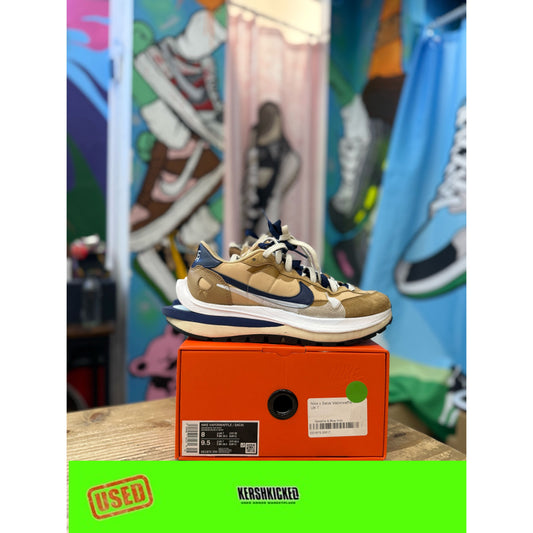 Nike x Sacai Vaporwaffle Sesame Blue Void UK7