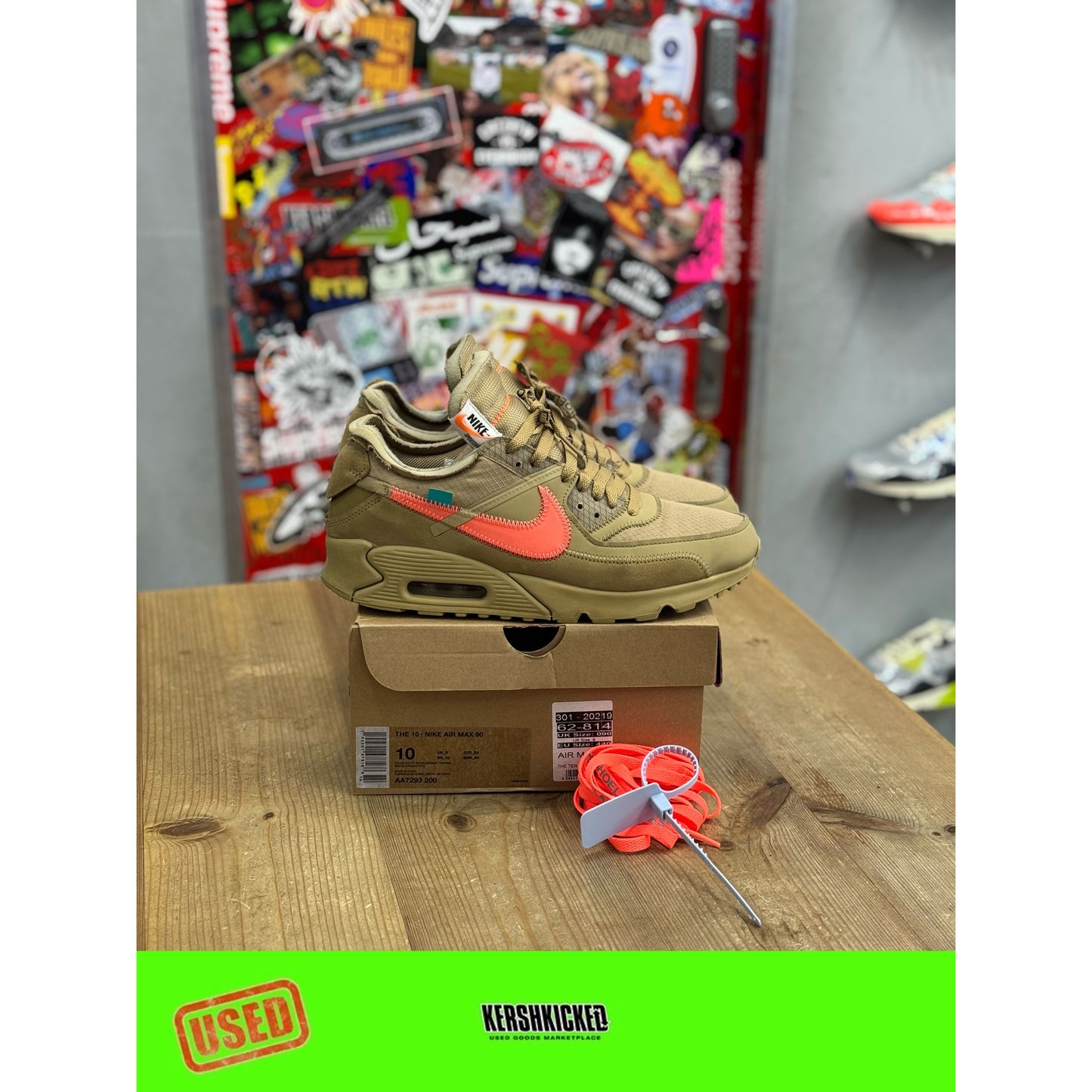 Nike Air Max 90 Off-White Desert Ore UK 9.