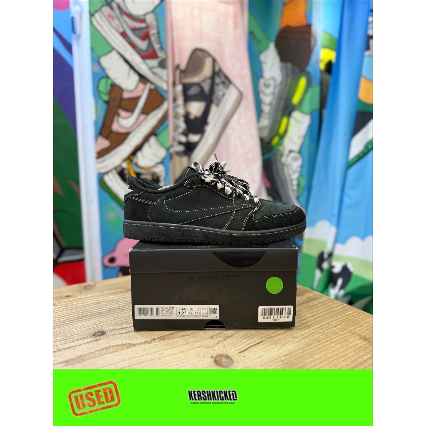 Jordan 1 Low Travis Scott Black Phantom UK 11.5