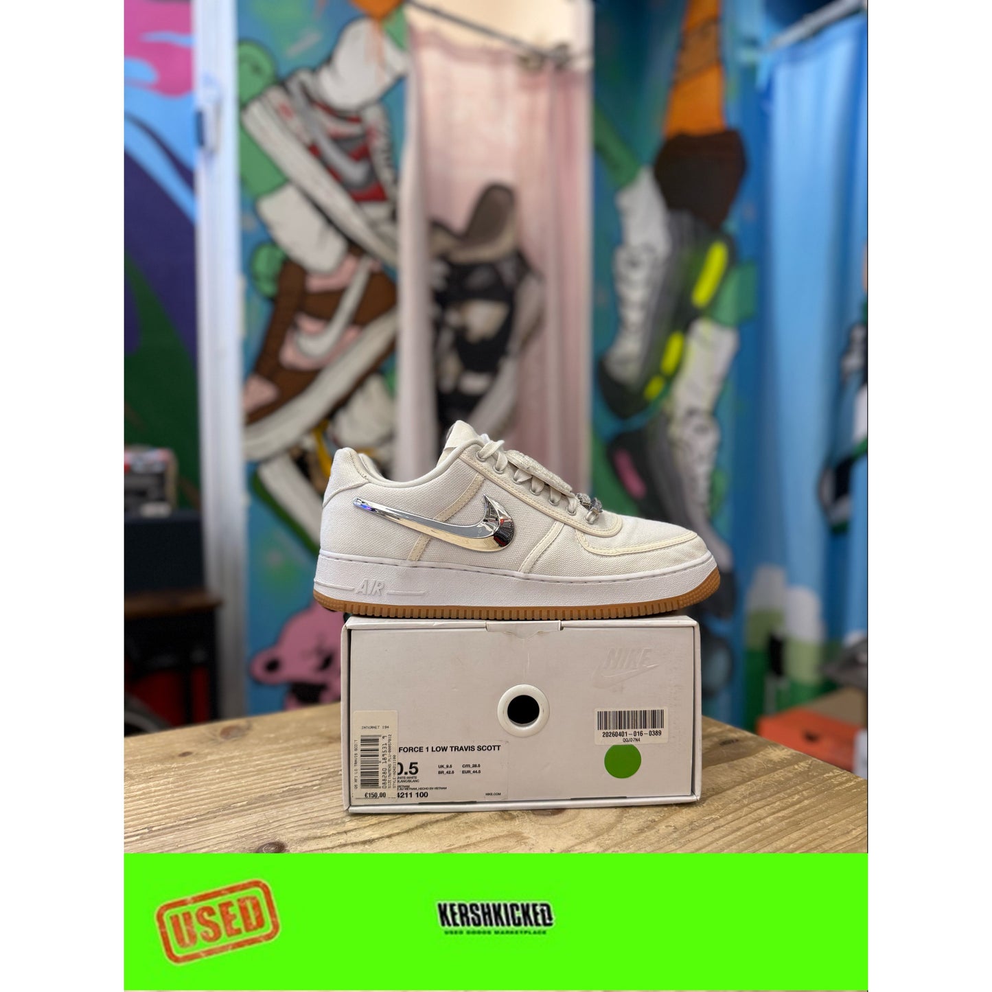 Nike Air Force 1 Low Travis Scott Sail UK 9.5