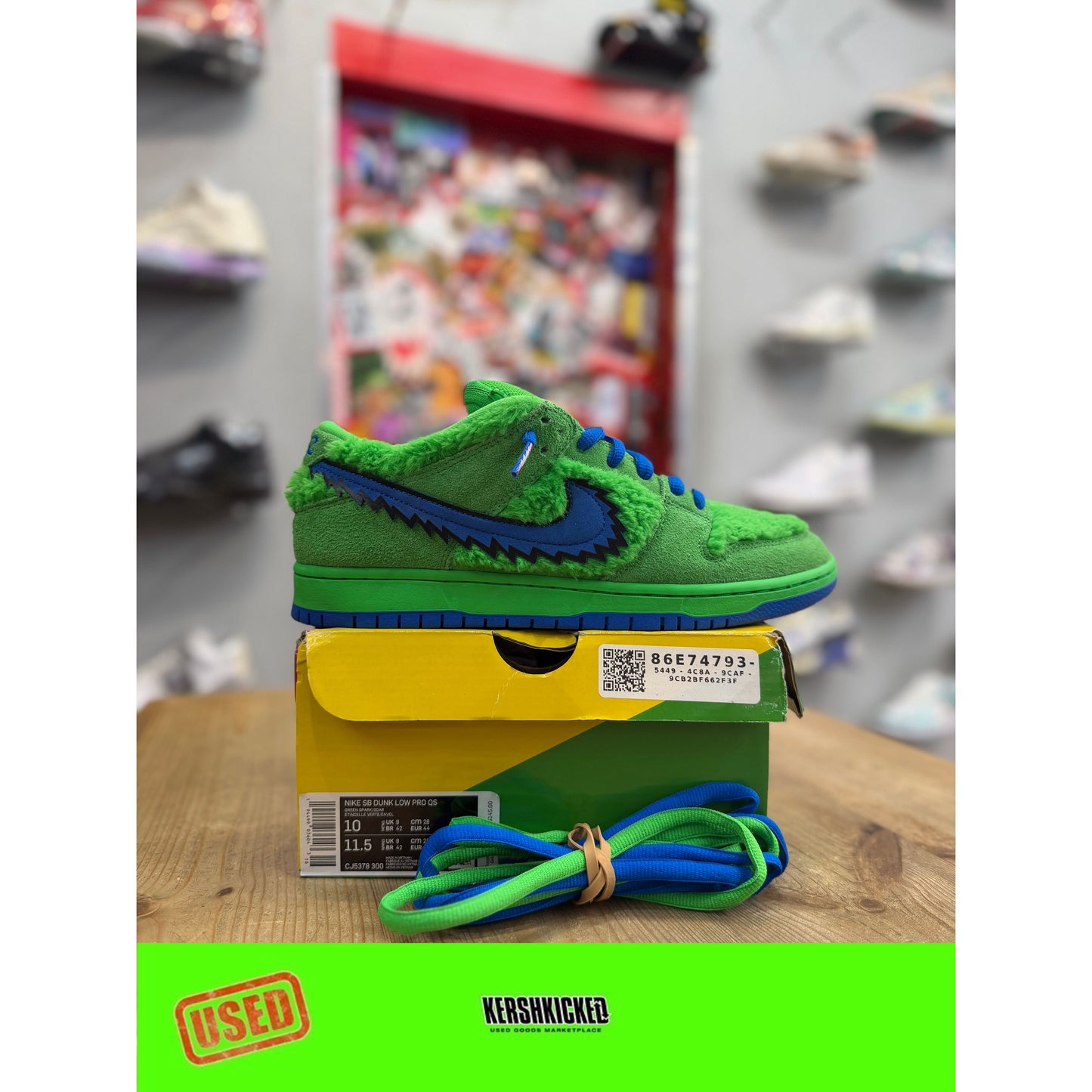 Nike SB Dunk Low Grateful Dead Bears Green UK 9