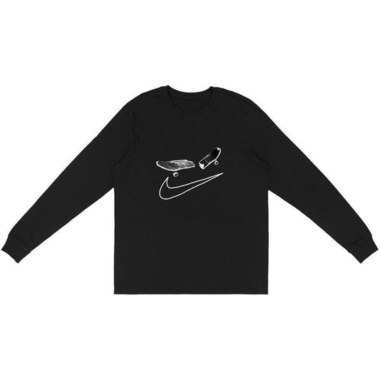 Travis Scott Cactus Jack For Nike SB Longsleeve T-Shirt I Black by Travis Scott in . Available at KershKicks for £110.00. A must-have for fans of Travis Scott looking to elevate their style with this T-Shirt.