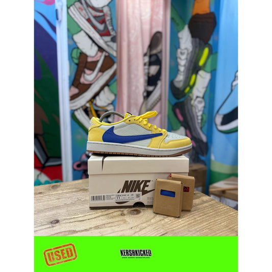 Jordan 1 Low Travis Scott Canary UK 8.5
