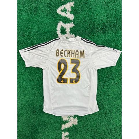 Real Madrid Home Shirt 2004-2005 Beckham #23 M by KershKits in Clothing. Available at KershKicks for £80.00. A must-have for fans of KershKits looking to elevate their style with this Kits.