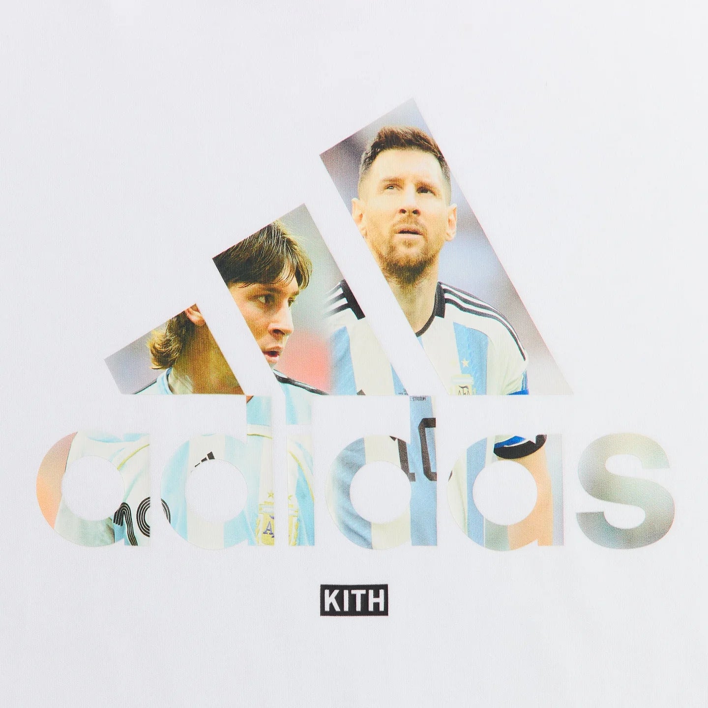 Kith x adidas Messi Football Graphic Tee White