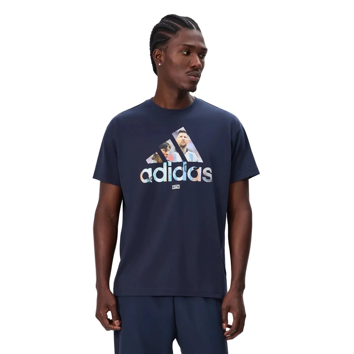 Kith x adidas Messi Football Graphic Tee Night Navy