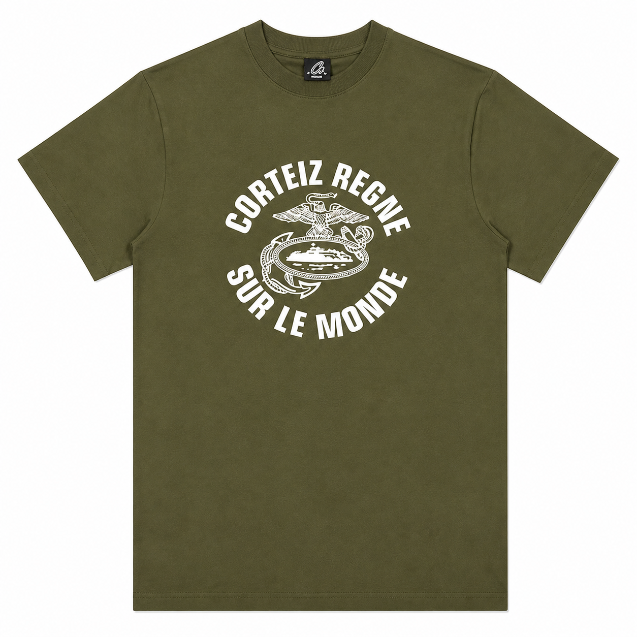 Corteiz Regne Sur Le Monde Tee Olive