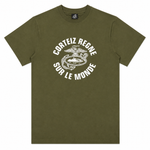 Corteiz Regne Sur Le Monde Tee Olive