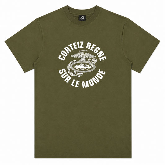 Corteiz Regne Sur Le Monde Tee Olive
