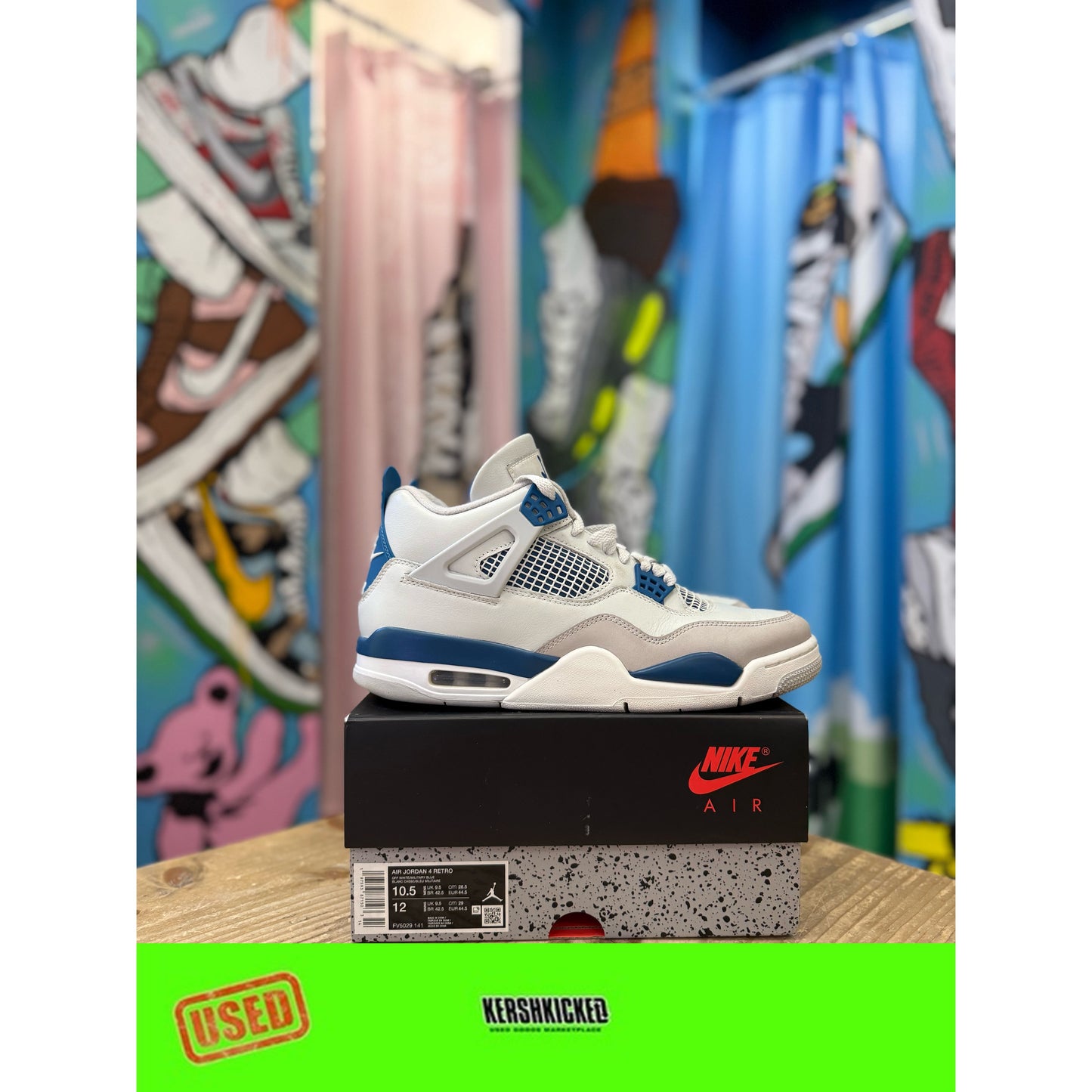 Jordan 4 Military Blue UK 9.5