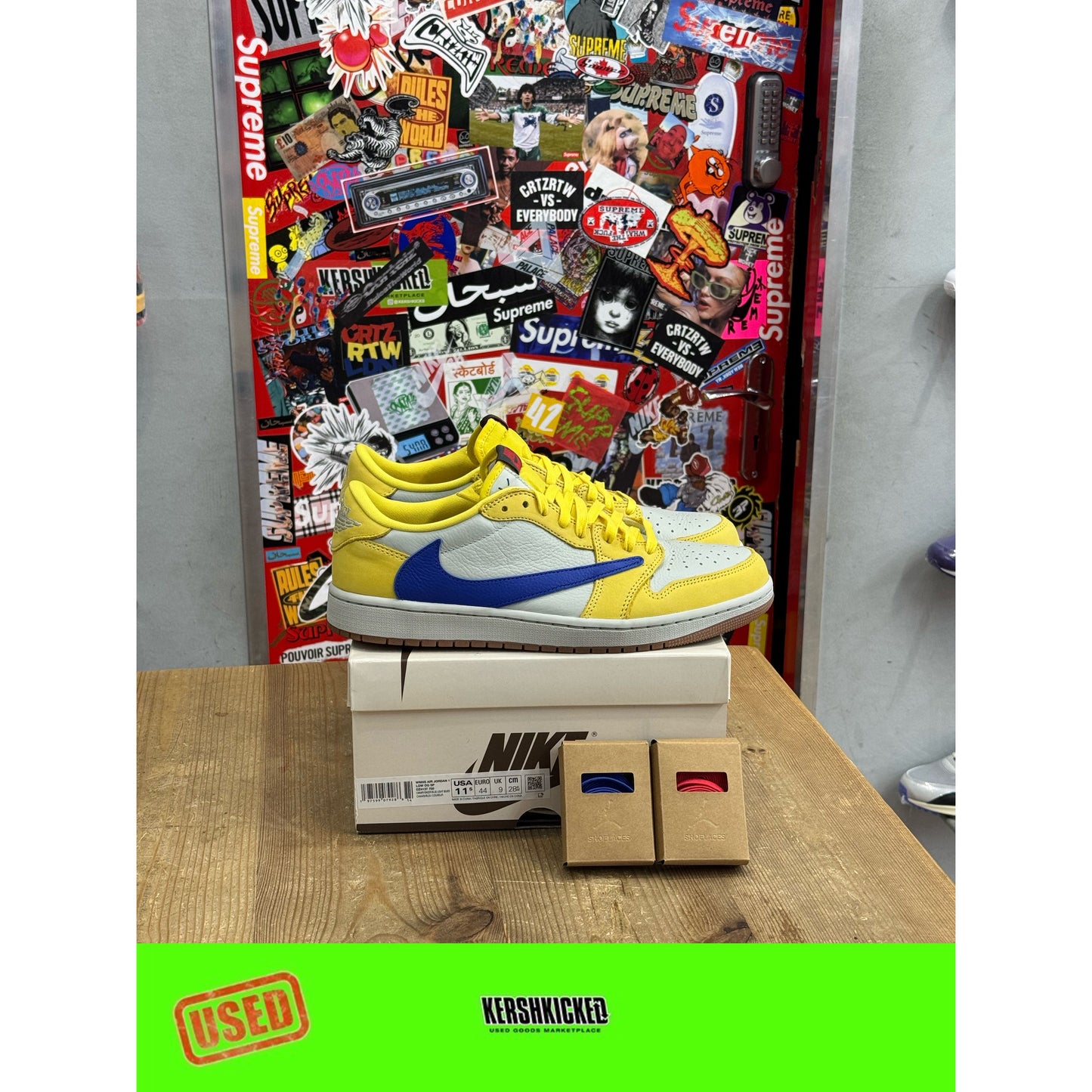 Jordan 1 Retro Low OG SP Travis Scott Canary (Women's) UK 9.