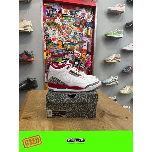 Jordan 3 Retro Cardinal Red UK 8