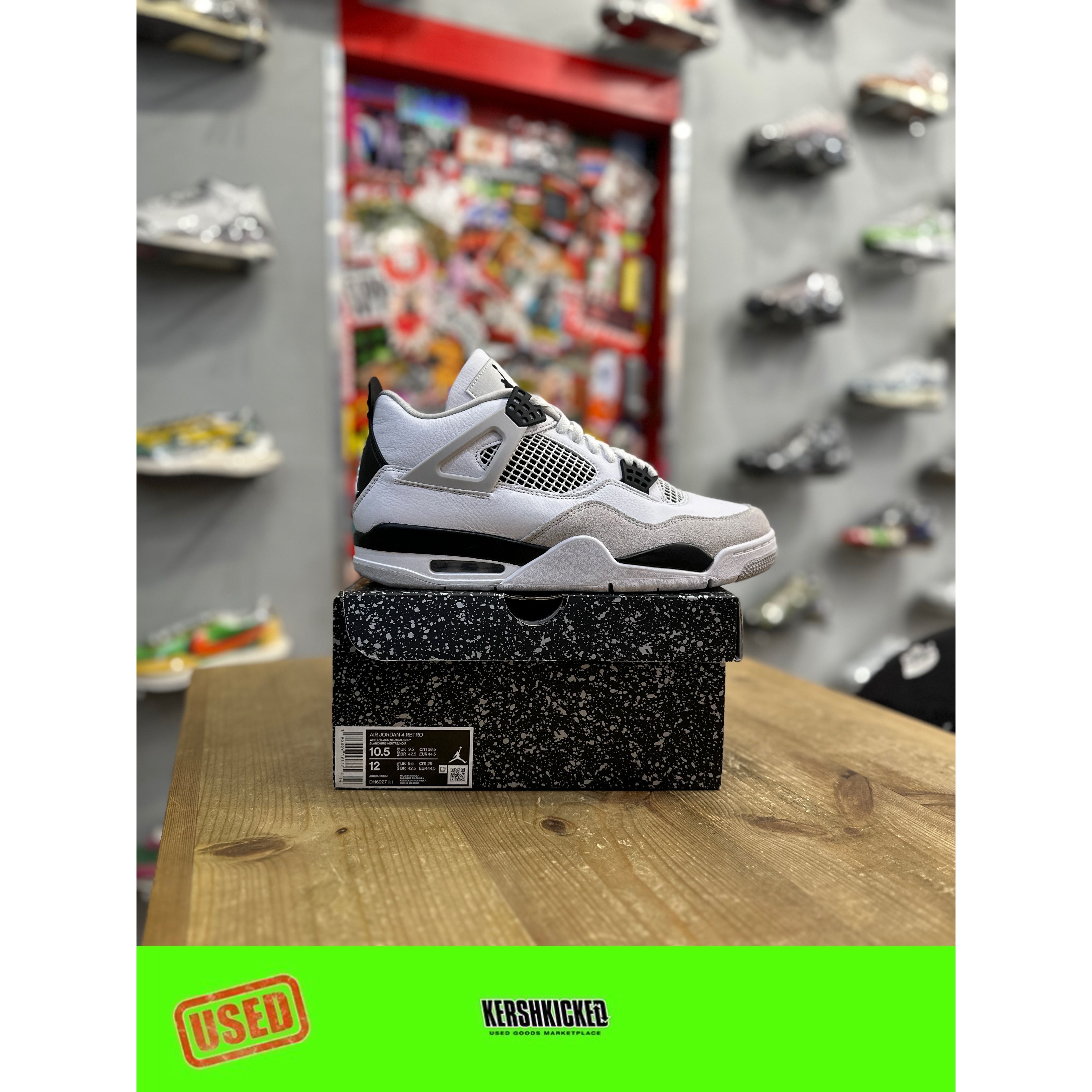 Jordan 4 Retro Military Black UK 9.5 Jordan s KershKicks