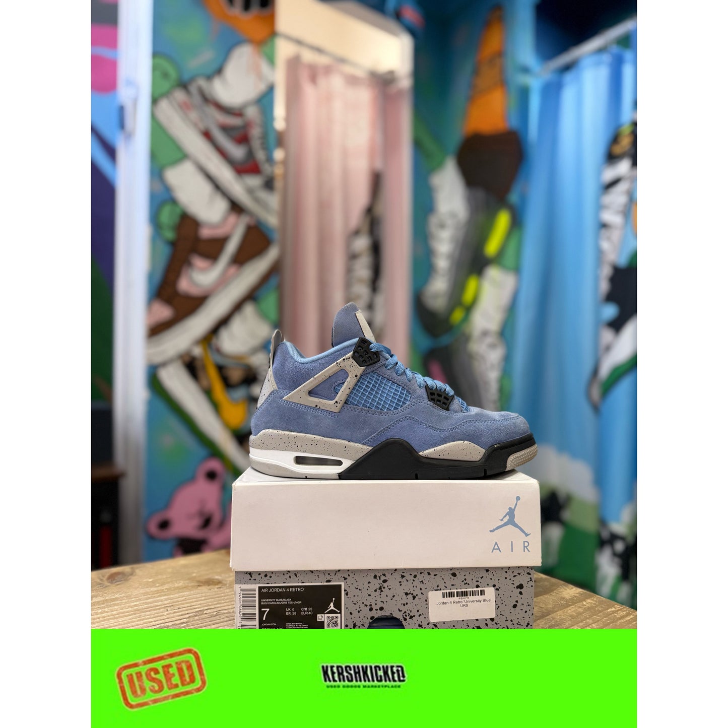 Jordan 4 University Blue UK 6