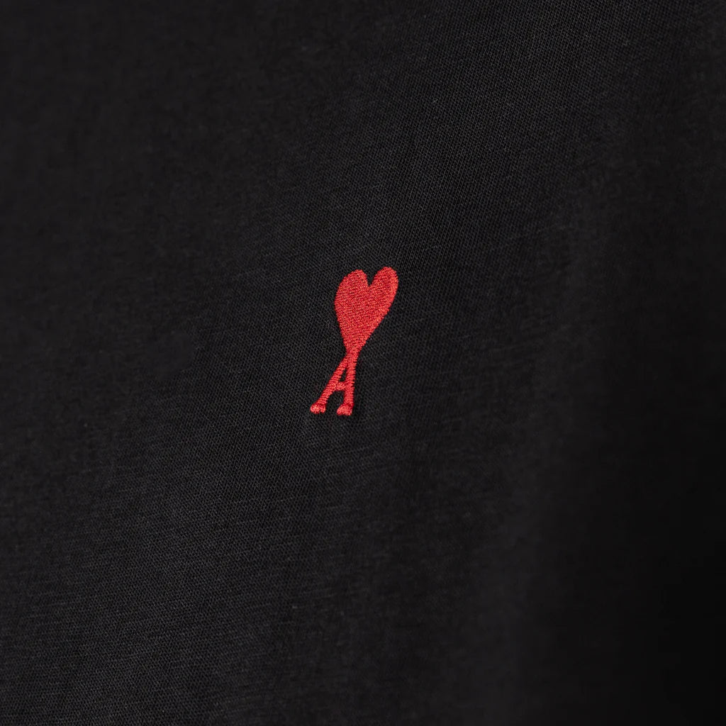 Ami Paris Ami De Coeur T-shirt Black/Red