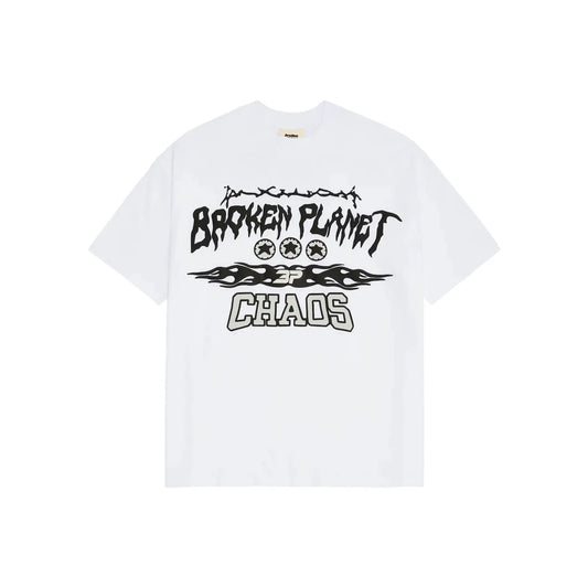 Broken Planet Chaos T-Shirt Snow White by Broken Planet Market in Clothing. Available at KershKicks for £90.00. A must-have for fans of Broken Planet Market looking to elevate their style with this T-Shirt.