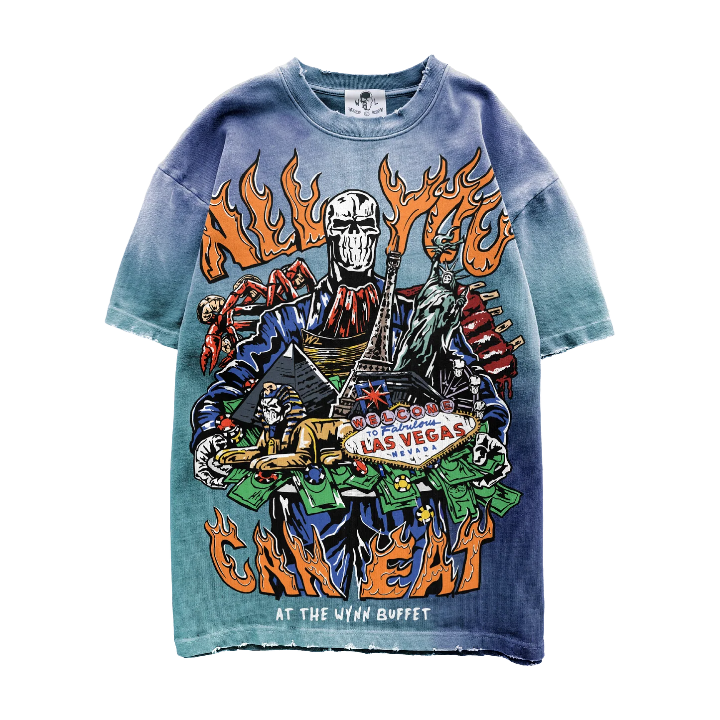 Warren Lotas Buffet T-Shirt - Aquamarine Blue