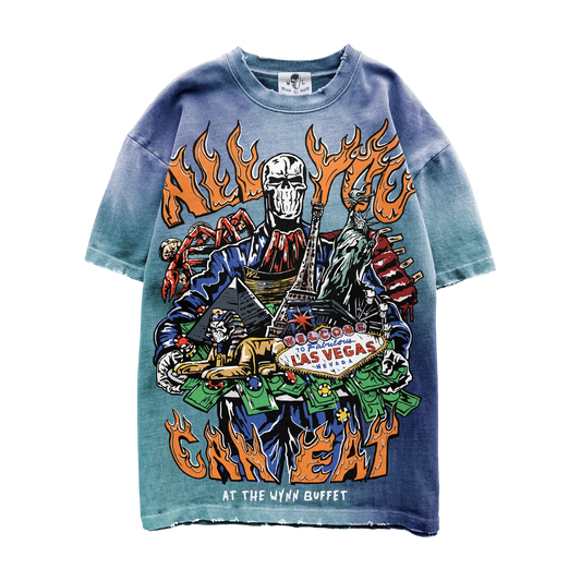 Warren Lotas Buffet T-Shirt - Aquamarine Blue