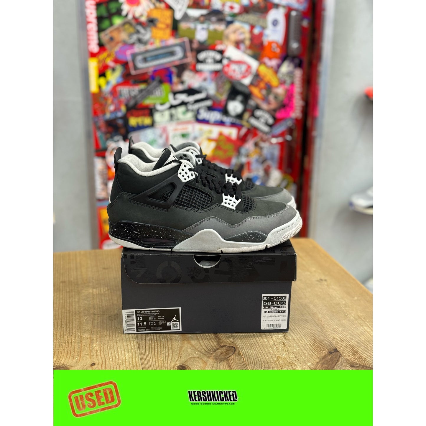 Jordan 4 Retro Fear UK 9