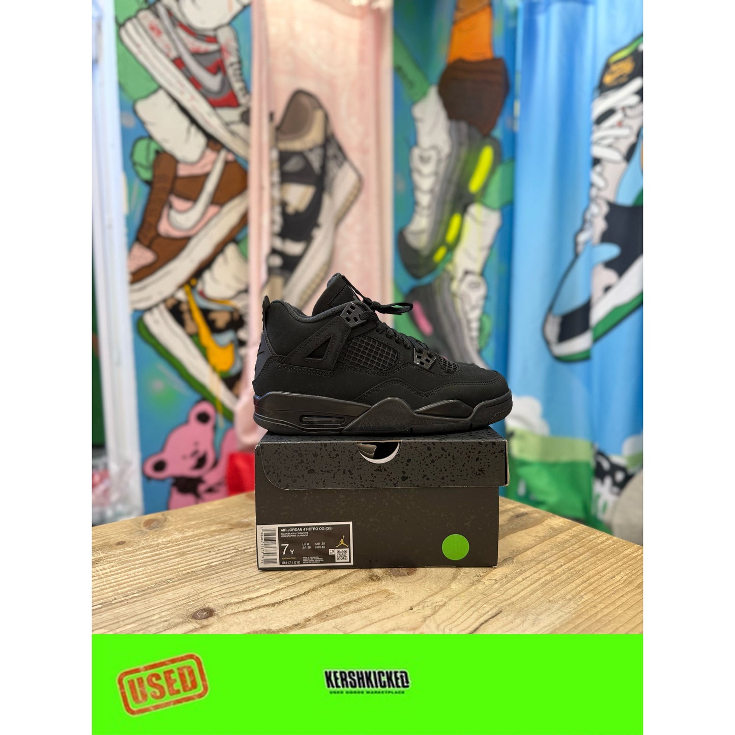 Jordan 4 Black Cat GS (2025) UK6