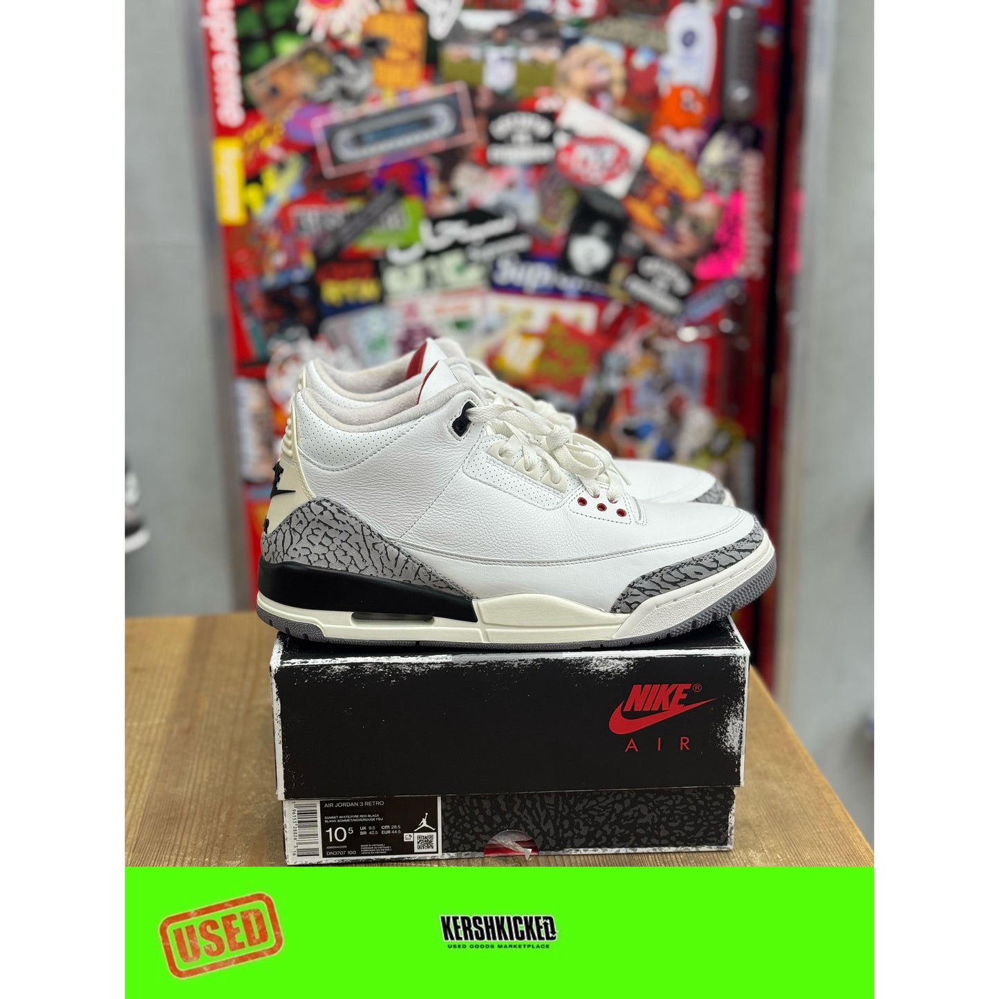 Jordan 3 Retro White Cement Reimagined UK 9.5