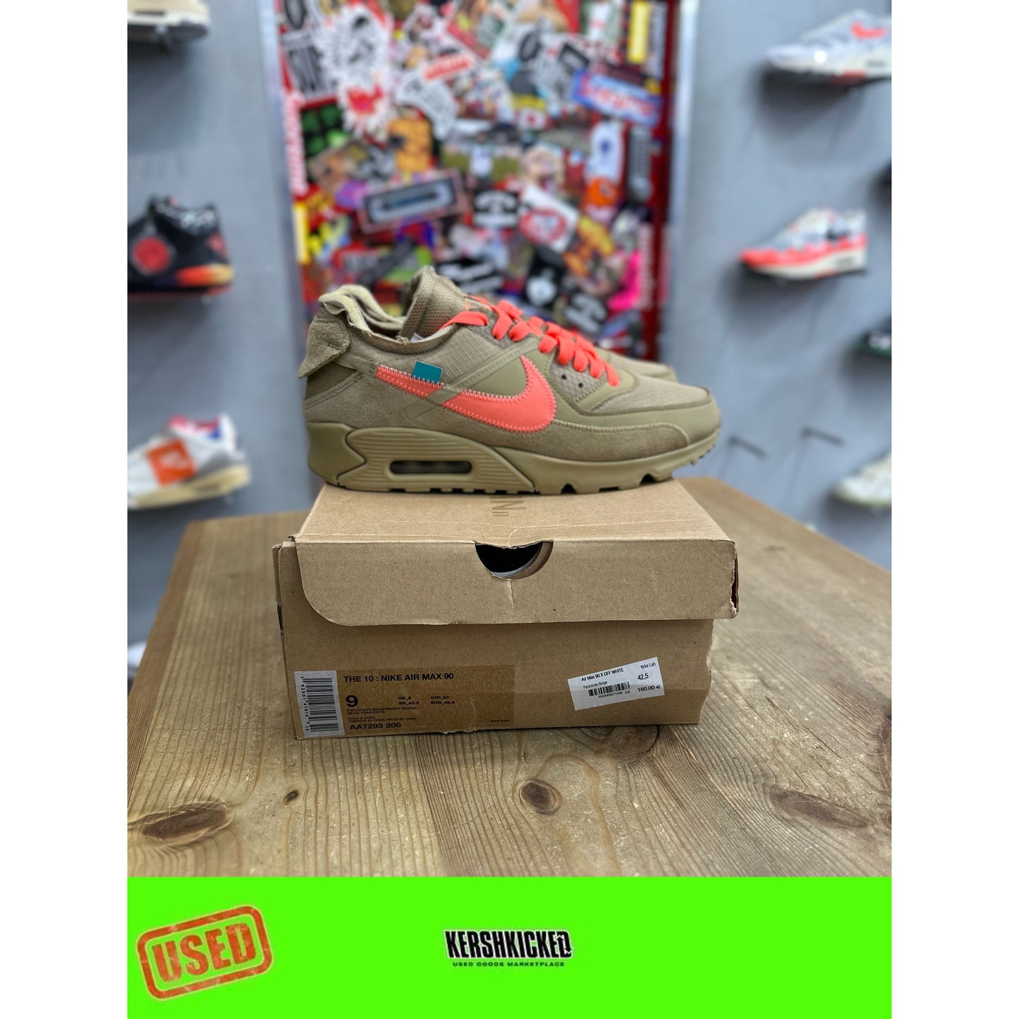 Nike Air Max 90 Off-White Desert Ore UK 8