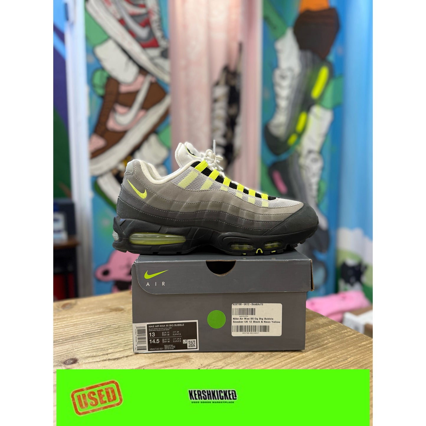Nike Air Max 95 Big Bubble Neon UK 12