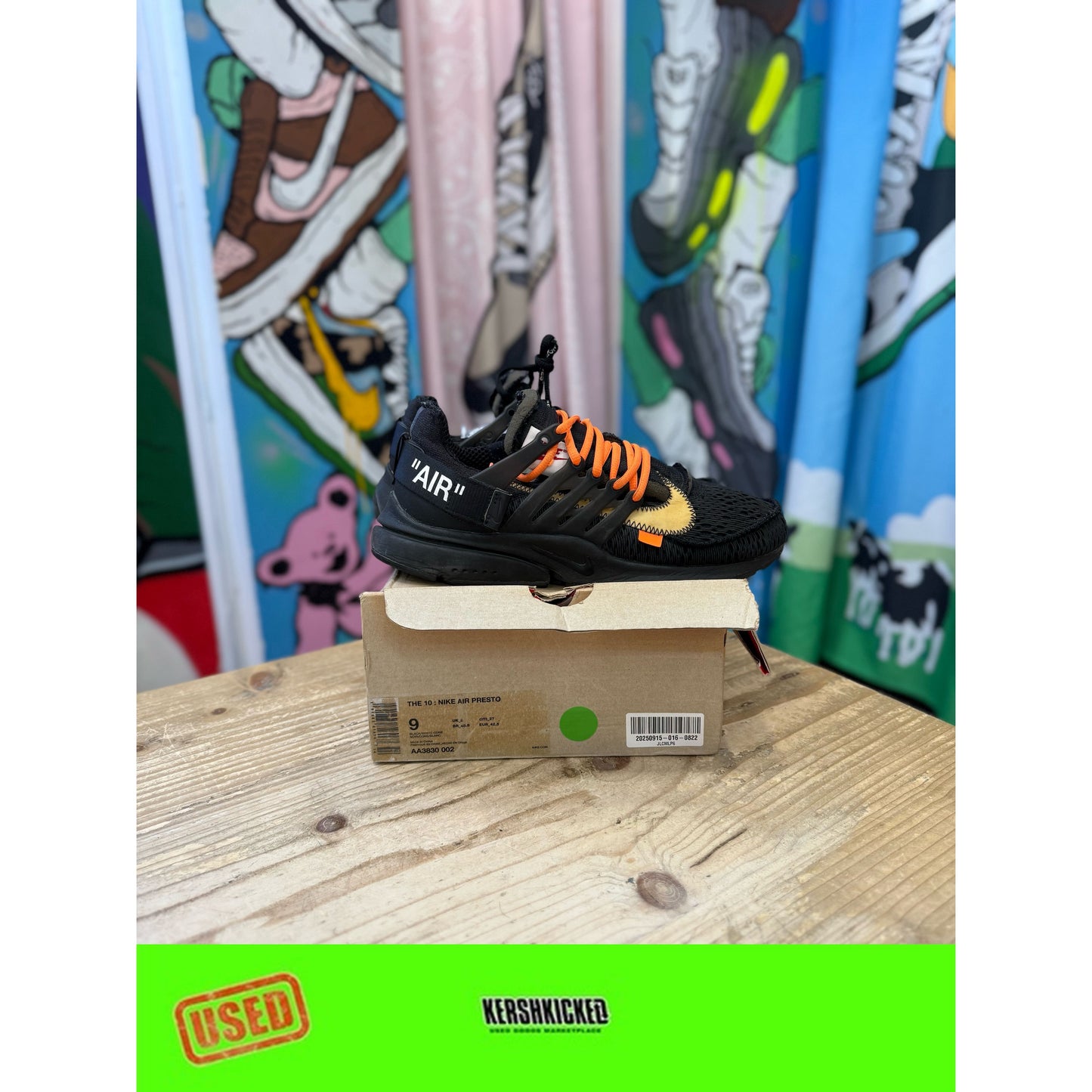 Nike Off White Presto Black UK8