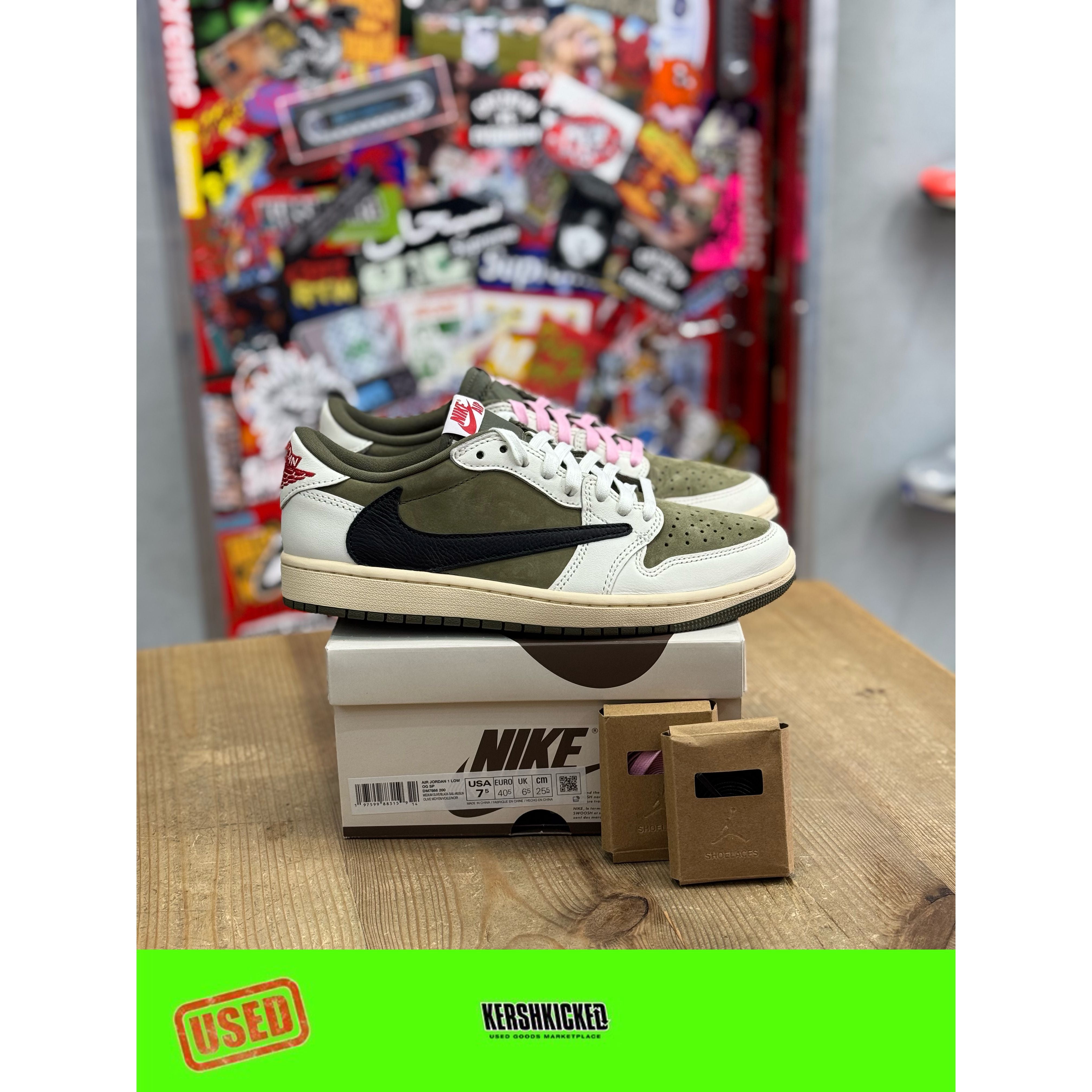 Jordan 1 Retro Low OG SP Travis Scott Medium Olive UK 6.5