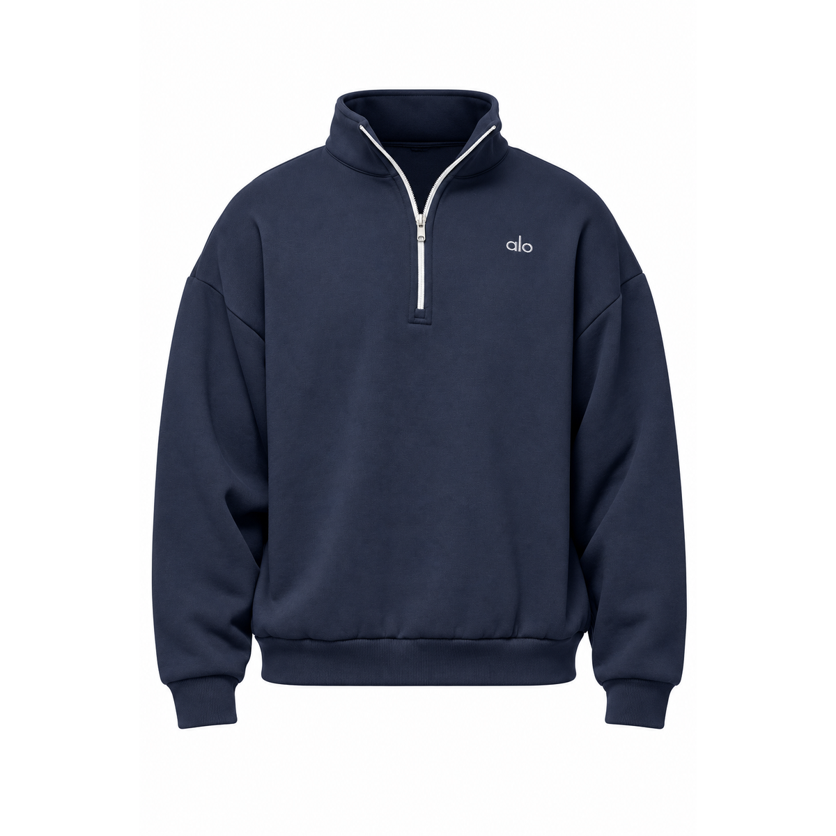 ALO ACCOLADE 1/4 ZIP SWEATSHIRT TRACK NAVY