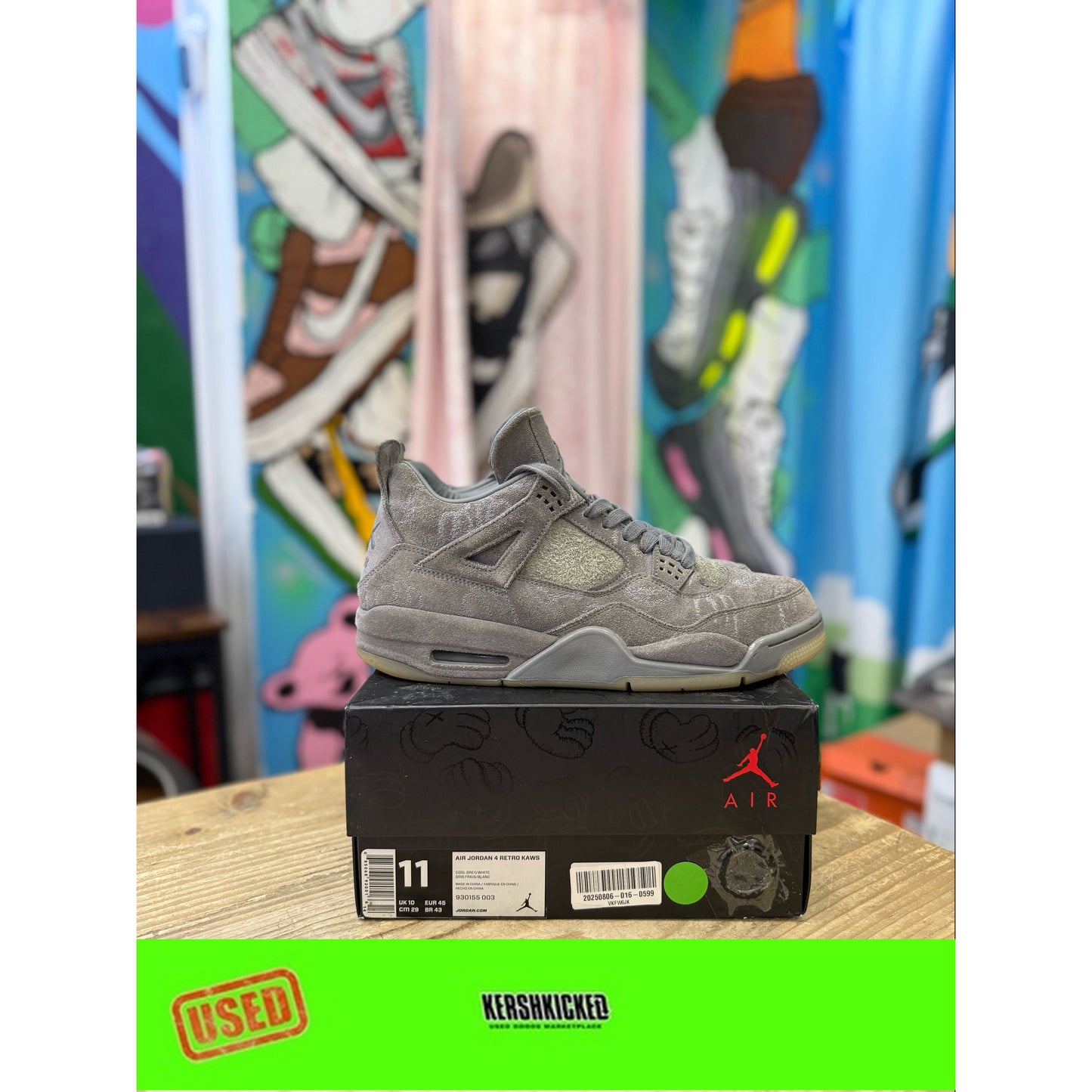Jordan 4 KAWS Grey UK 10