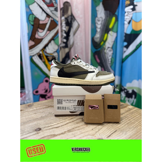 Jordan 1 Low Travis Scott Medium olive UK 6.