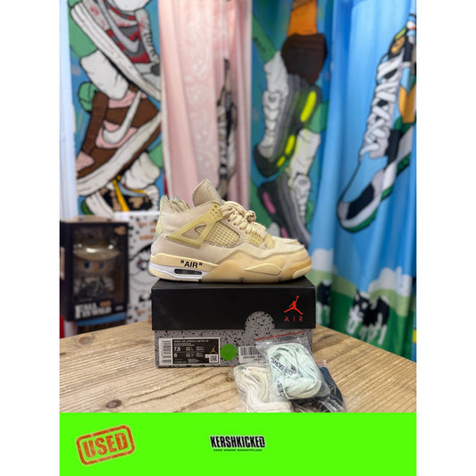 Jordan 4 Off White Sail UK 5