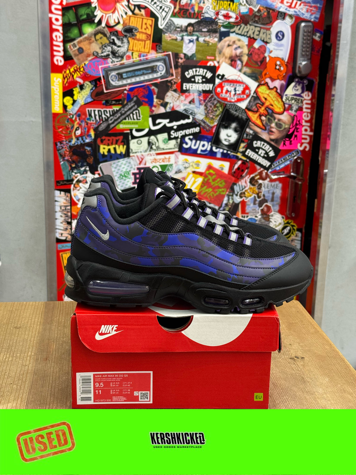 Nike Air Max 95 Court Purple Wild Grape Camo UK 8.5
