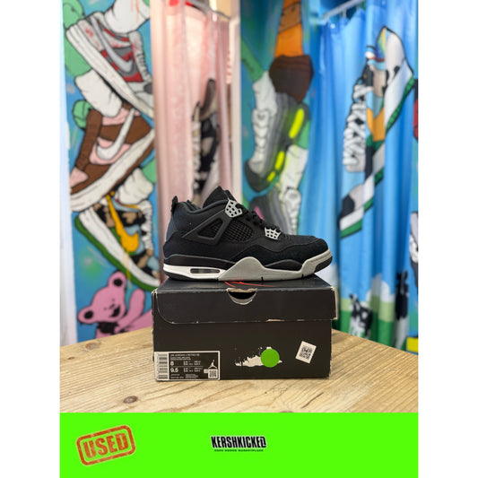 Jordan 4 Black Canvas UK7