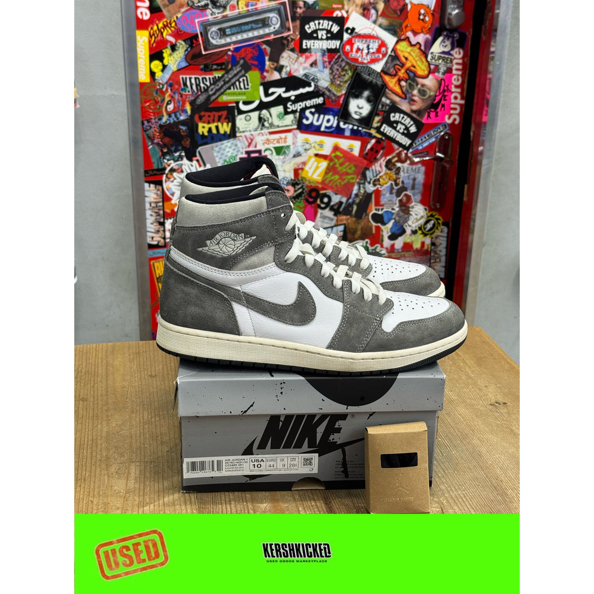Jordan 1 Retro High OG Washed Black UK 9